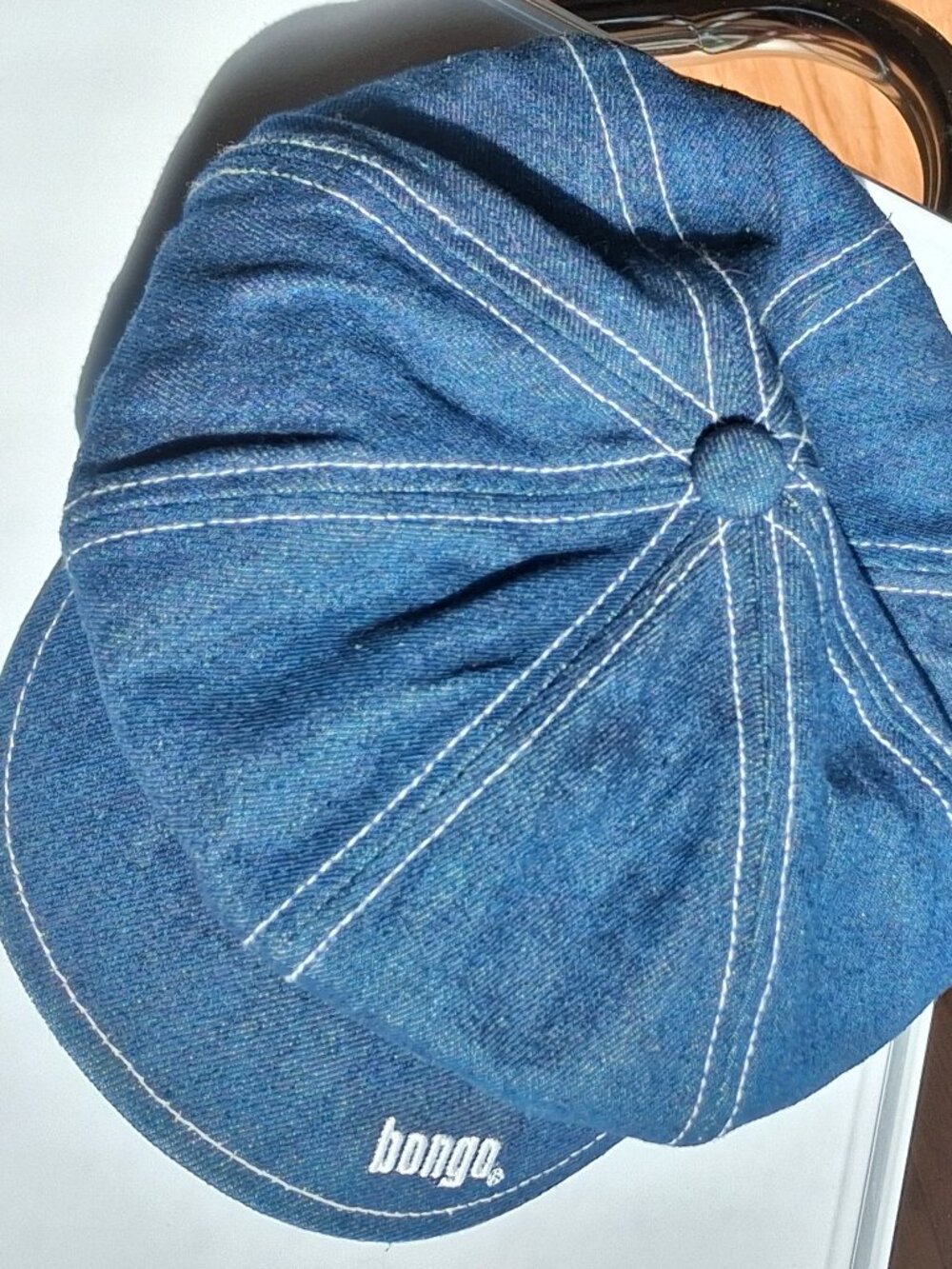 Vintage "Bongo" Denim Newsboy Cap (aka: a cabbie, baker boy, applejack hat)